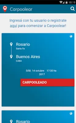 Carpoolear android App screenshot 3